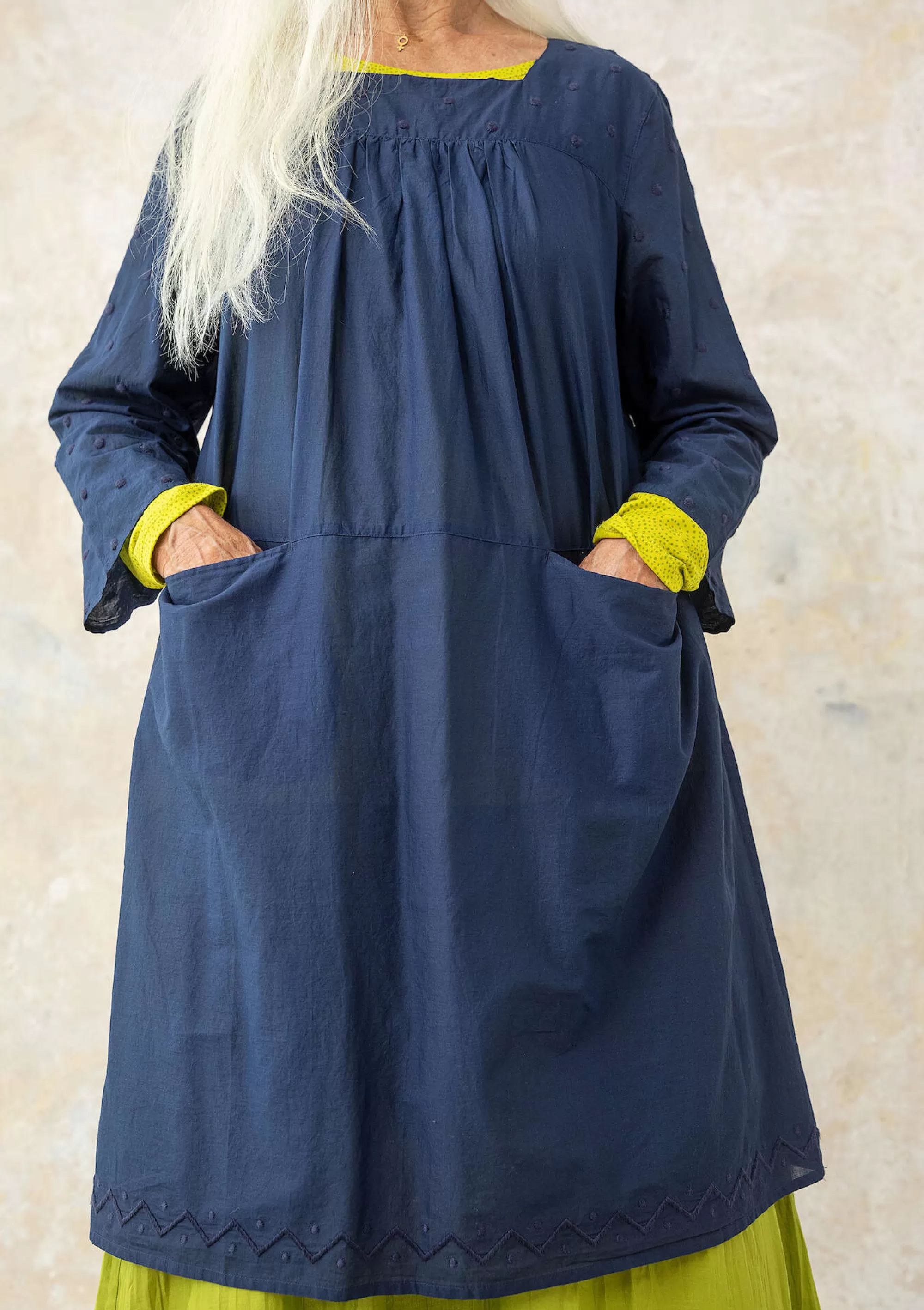 Kleider | Öko-Baumwolle^Gudrun Sjödén Webkleid Aus Bio-Baumwolle dunkelindigo