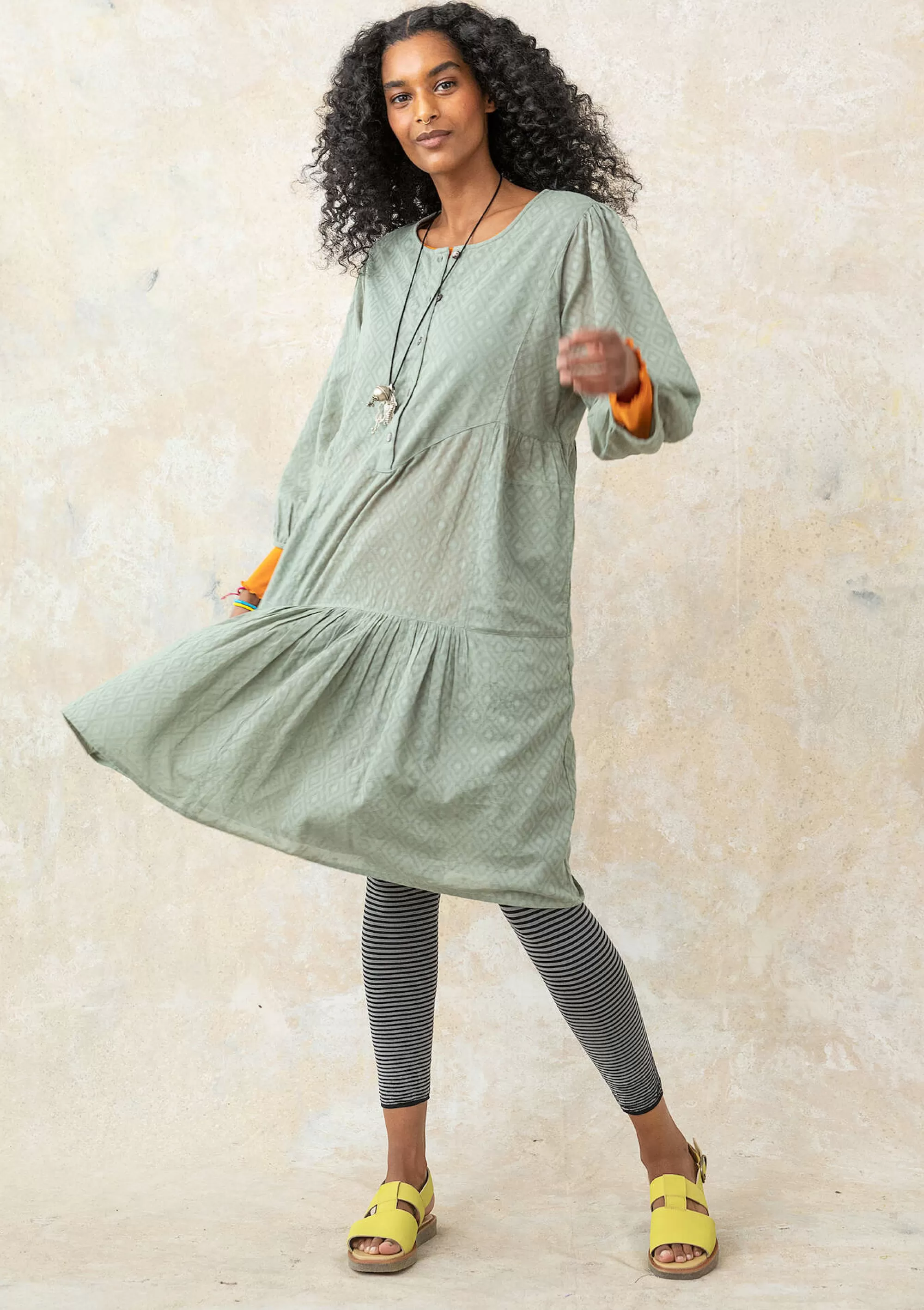 Kleider | Kleider & Tuniken^Gudrun Sjödén Webkleid Aus Bio-Baumwolle hopper