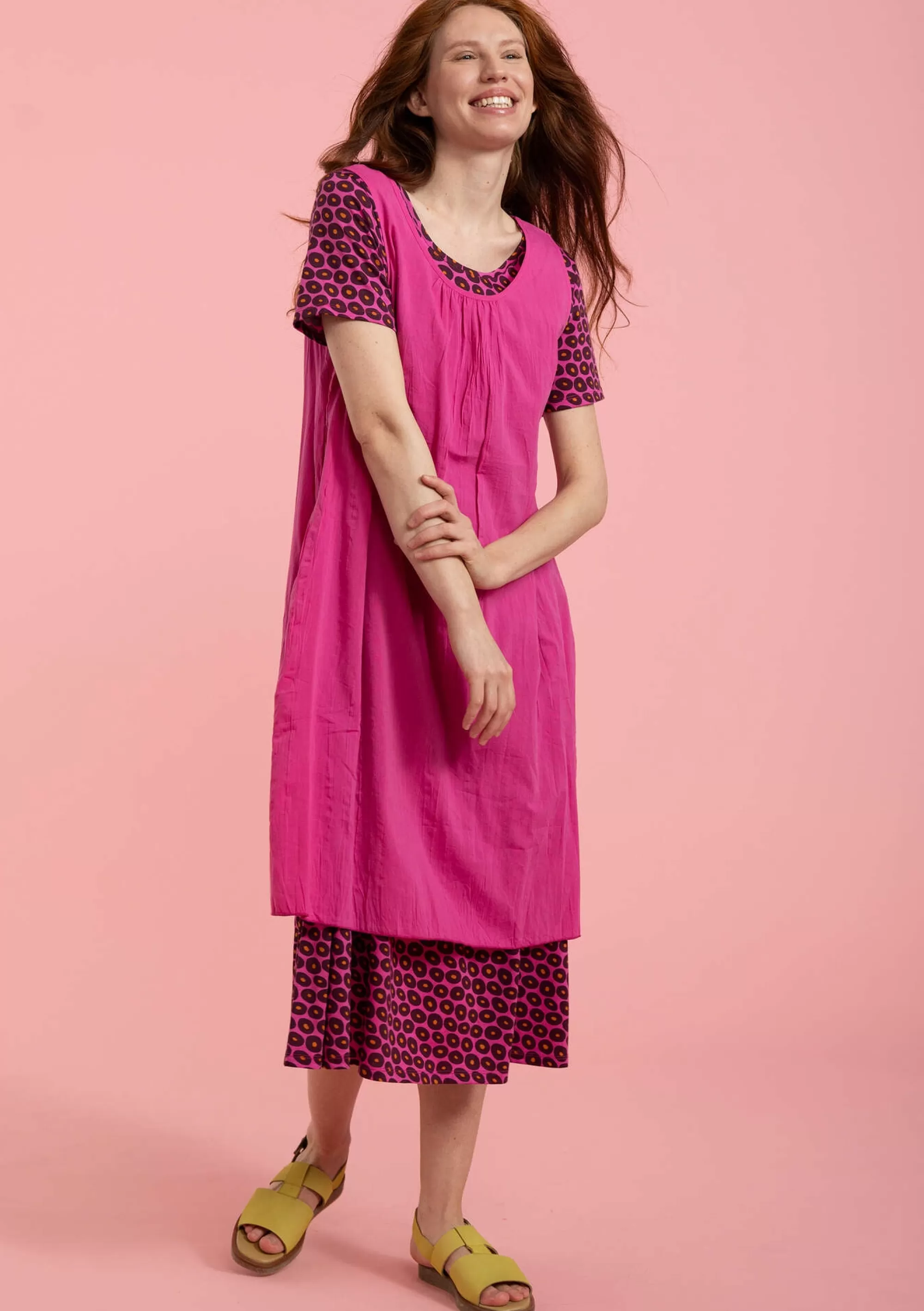 Kleider | Naturkleidung^Gudrun Sjödén Webkleid Aus Bio-Baumwolle/Modal hibiskus