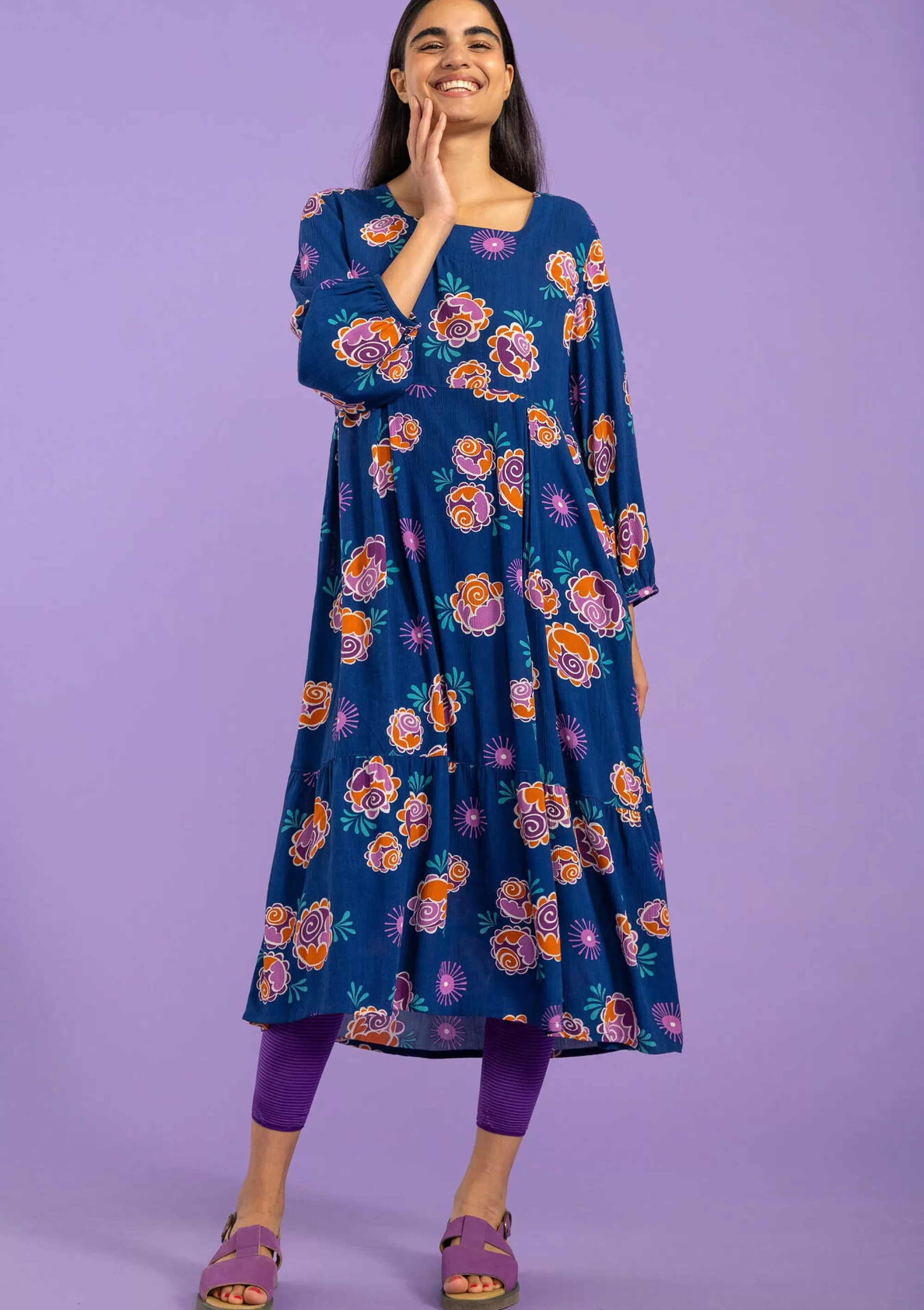 Kleider | Kleider im Hippie-Stil^Gudrun Sjödén Webkleid Aus Viskose indigoblau