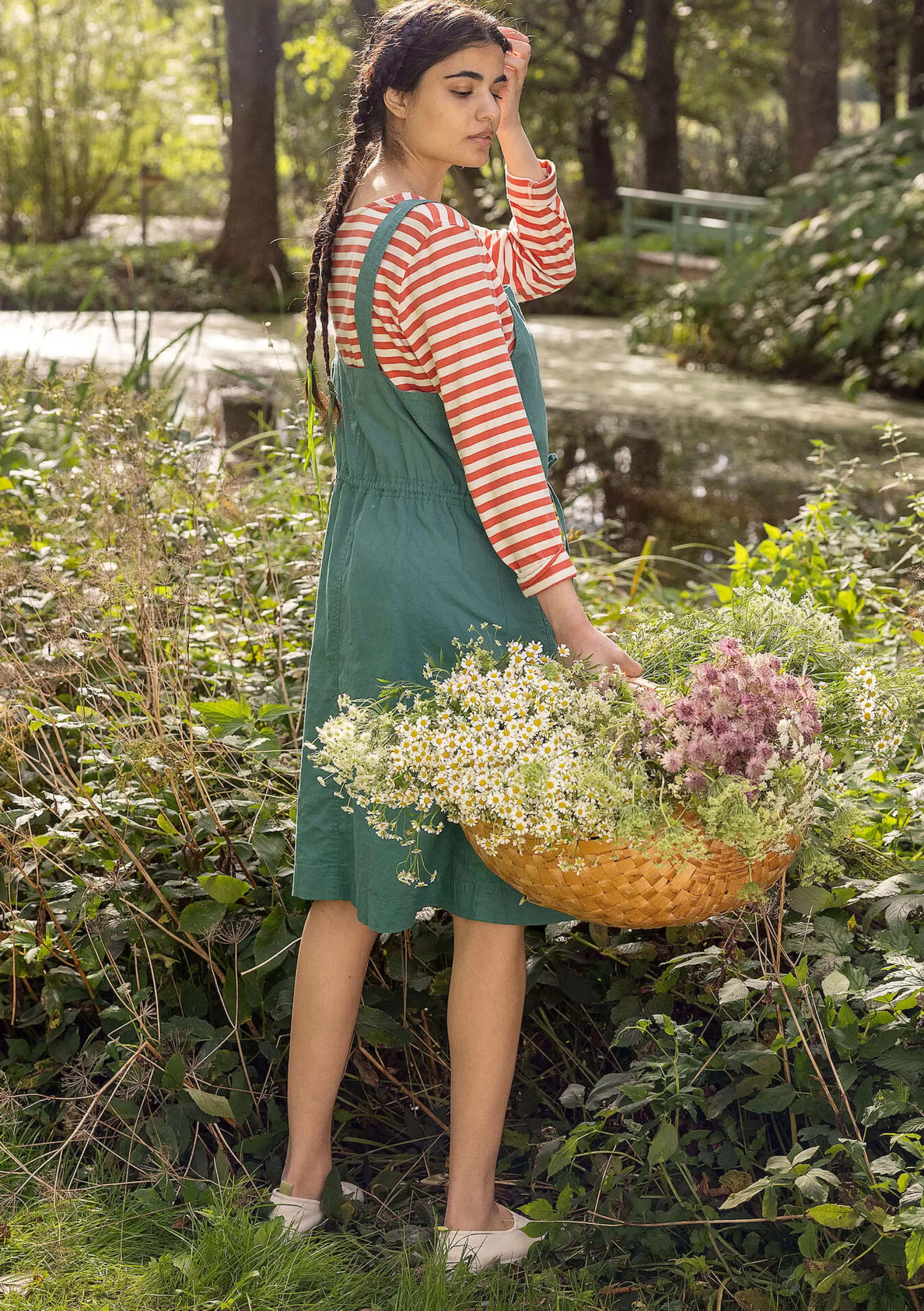 Kleider | Öko-Baumwolle^Gudrun Sjödén Webkleid Garden Aus Bio-Baumwolle/Leinen wermutkraut